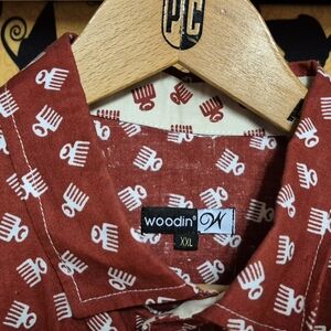 Men's Red Patterned Shirt Woodin